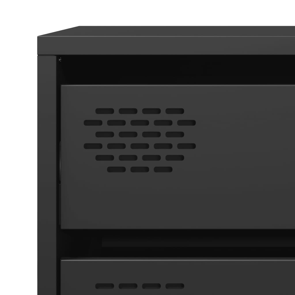 vidaXL Sideboard Black 68x39x73,5 cm Cold-rolled Steel