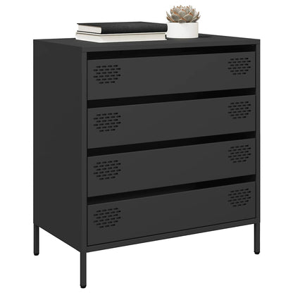 vidaXL Sideboard Black 68x39x73,5 cm Cold-rolled Steel