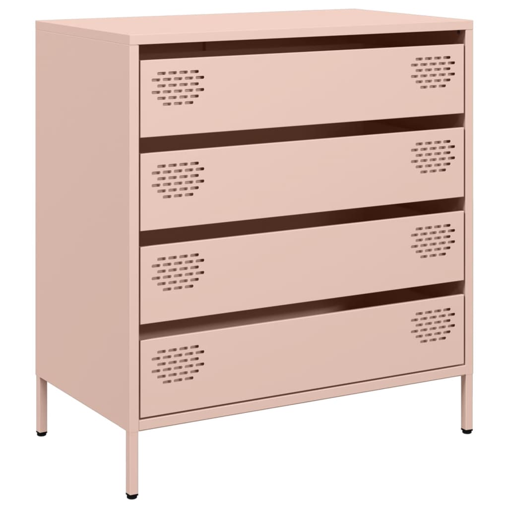 vidaXL Sideboard Pink 68x39x73,5 cm Cold-rolled Steel