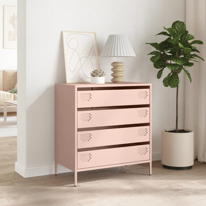 vidaXL Sideboard Pink 68x39x73,5 cm Cold-rolled Steel
