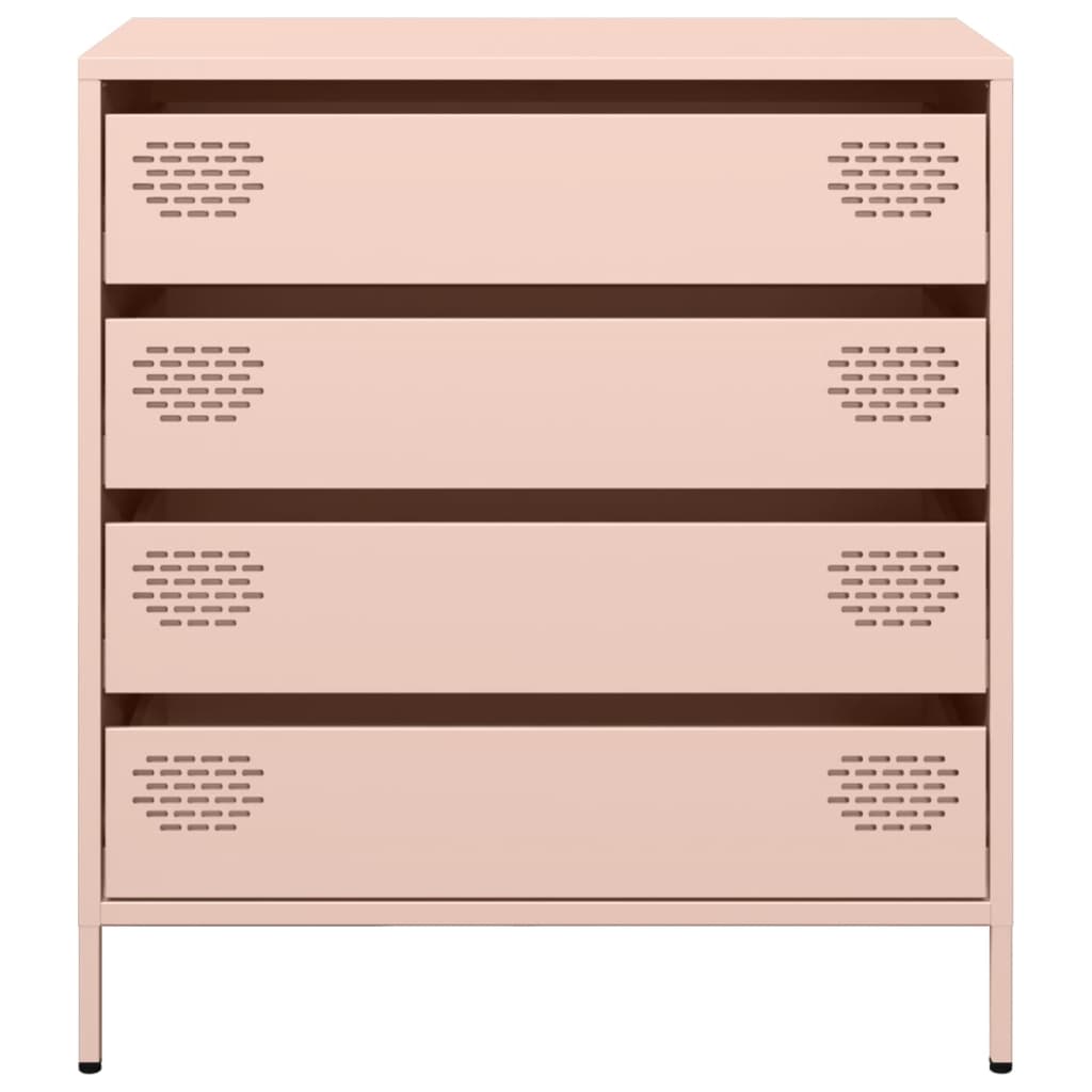 vidaXL Sideboard Pink 68x39x73,5 cm Cold-rolled Steel