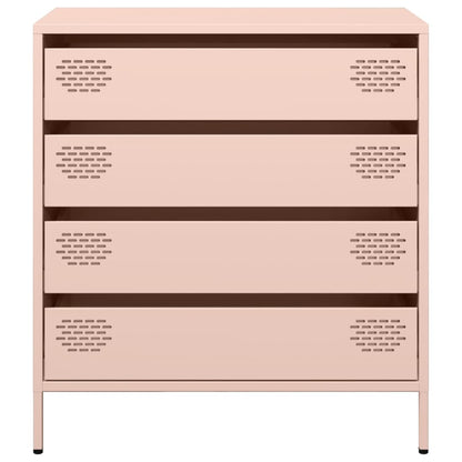 vidaXL Sideboard Pink 68x39x73,5 cm Cold-rolled Steel