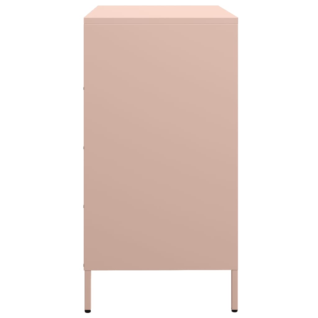vidaXL Sideboard Pink 68x39x73,5 cm Cold-rolled Steel