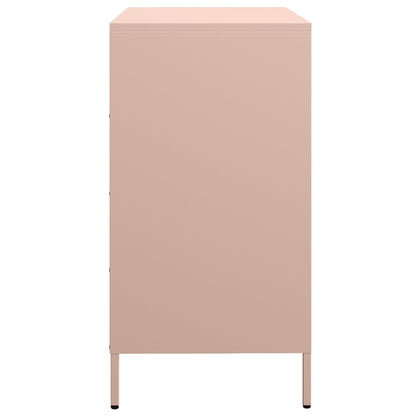 vidaXL Sideboard Pink 68x39x73,5 cm Cold-rolled Steel