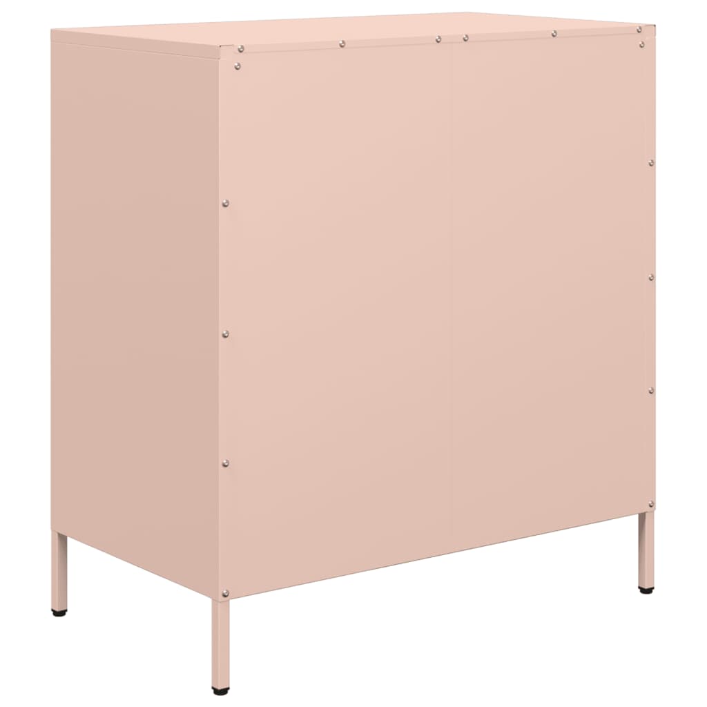 vidaXL Sideboard Pink 68x39x73,5 cm Cold-rolled Steel