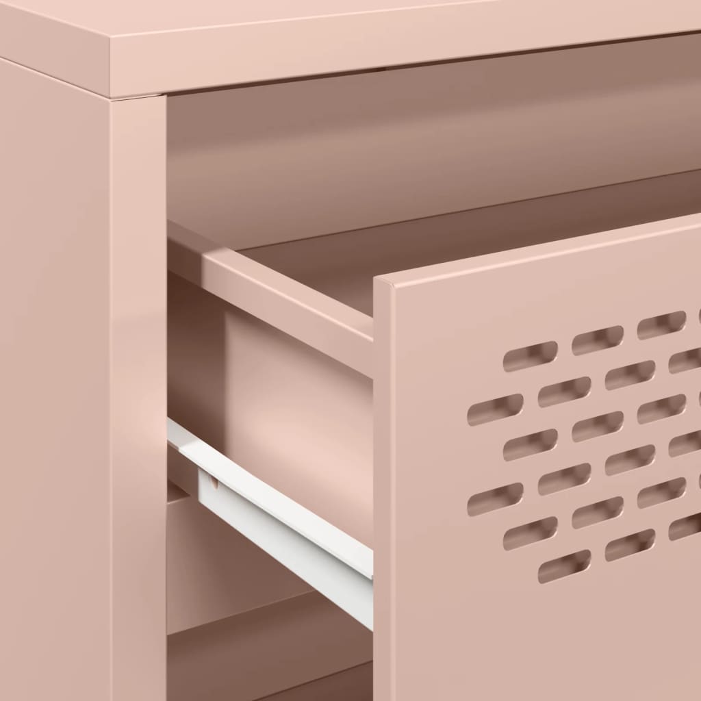 vidaXL Sideboard Pink 68x39x73,5 cm Cold-rolled Steel
