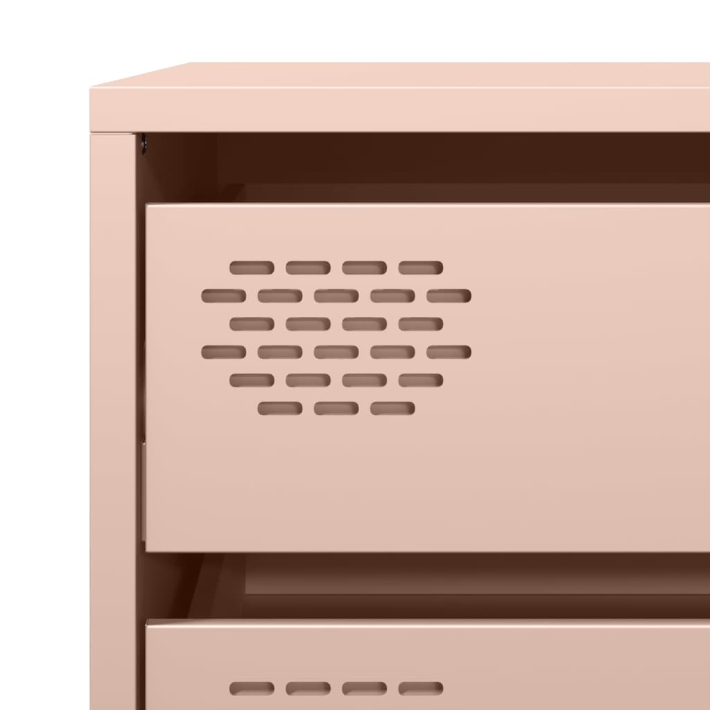 vidaXL Sideboard Pink 68x39x73,5 cm Cold-rolled Steel
