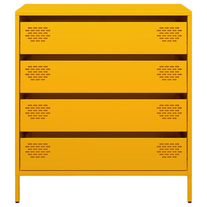 vidaXL Sideboard Mustard Yellow 68x39x73,5 cm Cold-rolled Steel