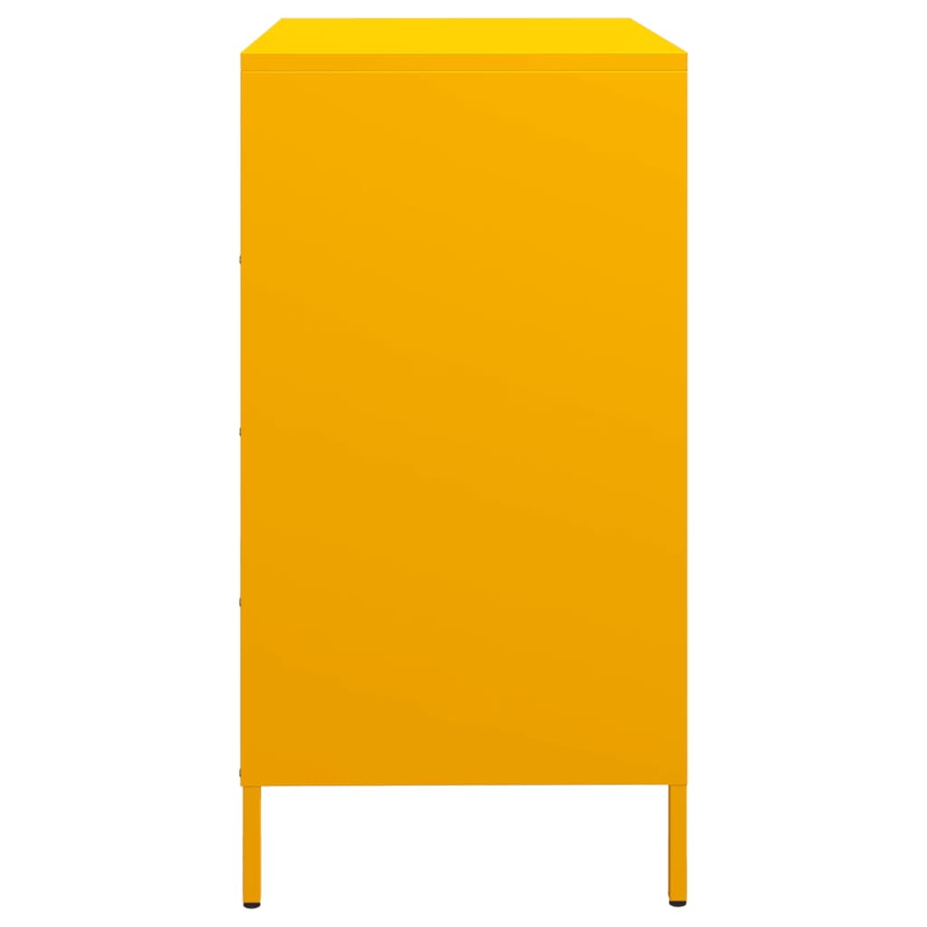vidaXL Sideboard Mustard Yellow 68x39x73,5 cm Cold-rolled Steel