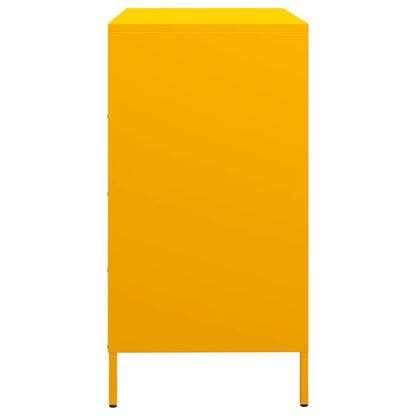 vidaXL Sideboard Mustard Yellow 68x39x73,5 cm Cold-rolled Steel