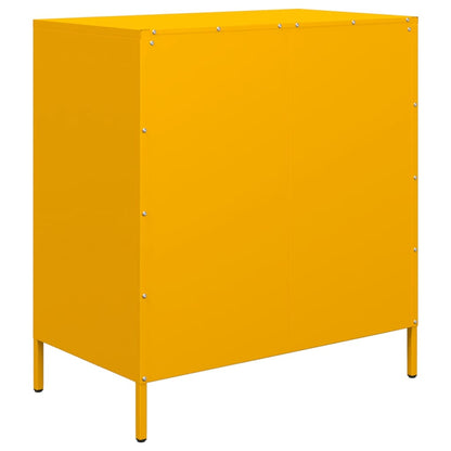 vidaXL Sideboard Mustard Yellow 68x39x73,5 cm Cold-rolled Steel