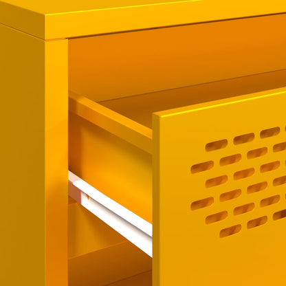vidaXL Sideboard Mustard Yellow 68x39x73,5 cm Cold-rolled Steel