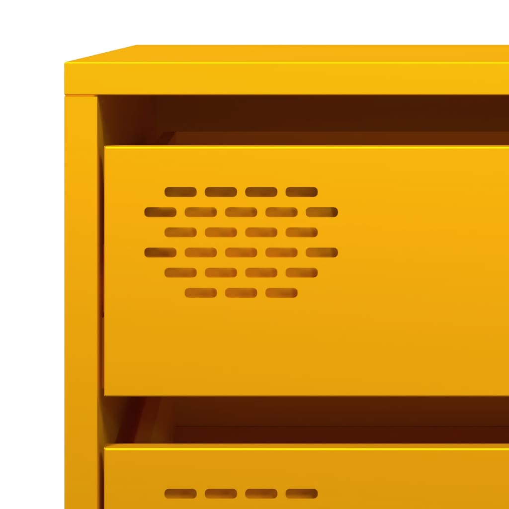 vidaXL Sideboard Mustard Yellow 68x39x73,5 cm Cold-rolled Steel