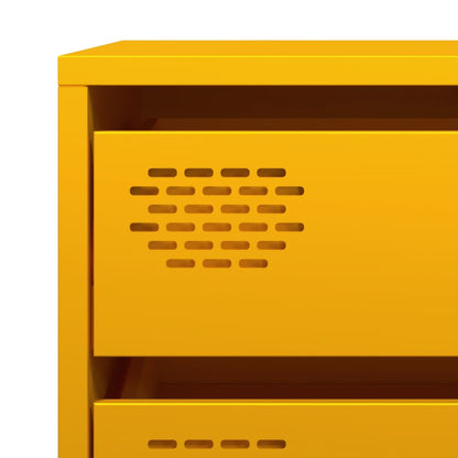 vidaXL Sideboard Mustard Yellow 68x39x73,5 cm Cold-rolled Steel