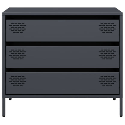 vidaXL Sideboard Anthracite 68x39x58.5 cm Cold-rolled Steel