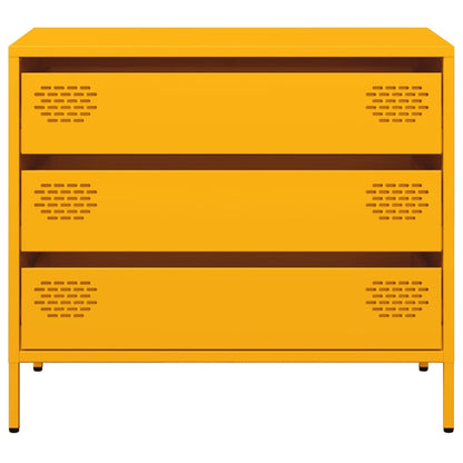 vidaXL Sideboard Mustard Yellow 68x39x58.5 cm Cold-rolled Steel