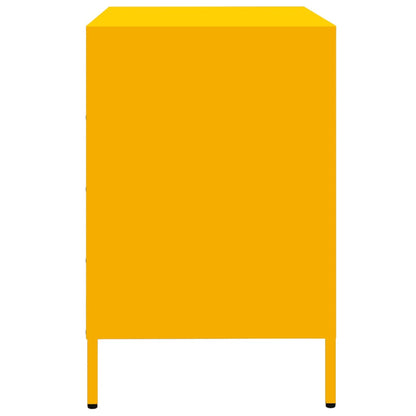 vidaXL Sideboard Mustard Yellow 68x39x58.5 cm Cold-rolled Steel