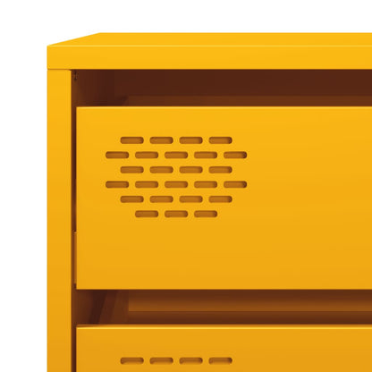 vidaXL Sideboard Mustard Yellow 68x39x58,5 cm Cold-rolled Steel