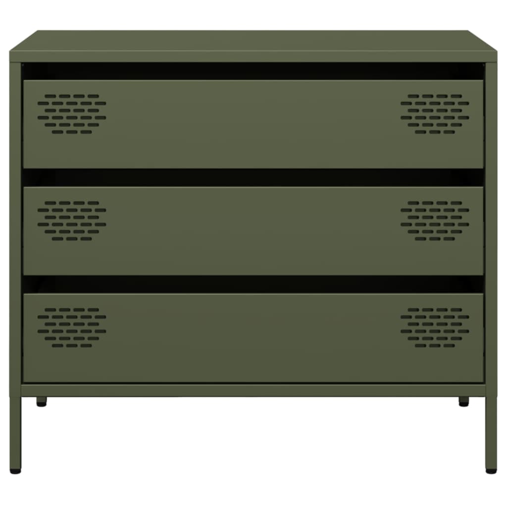vidaXL Sideboard Olive Green 68x39x58.5 cm Cold-rolled Steel