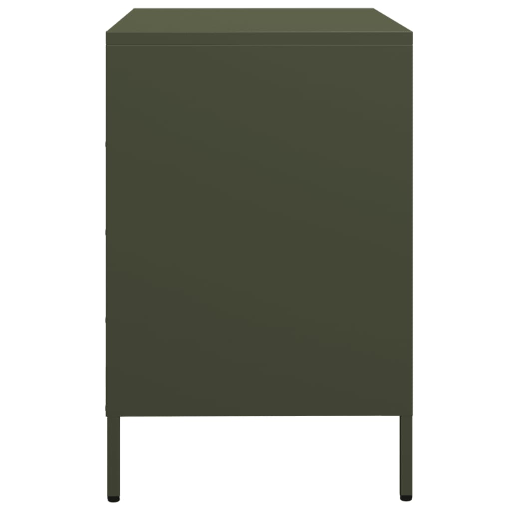 vidaXL Sideboard Olive Green 68x39x58.5 cm Cold-rolled Steel