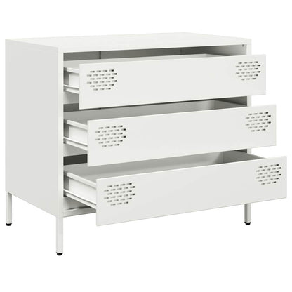 vidaXL Sideboard White 68x39x58.5 cm Cold-rolled Steel