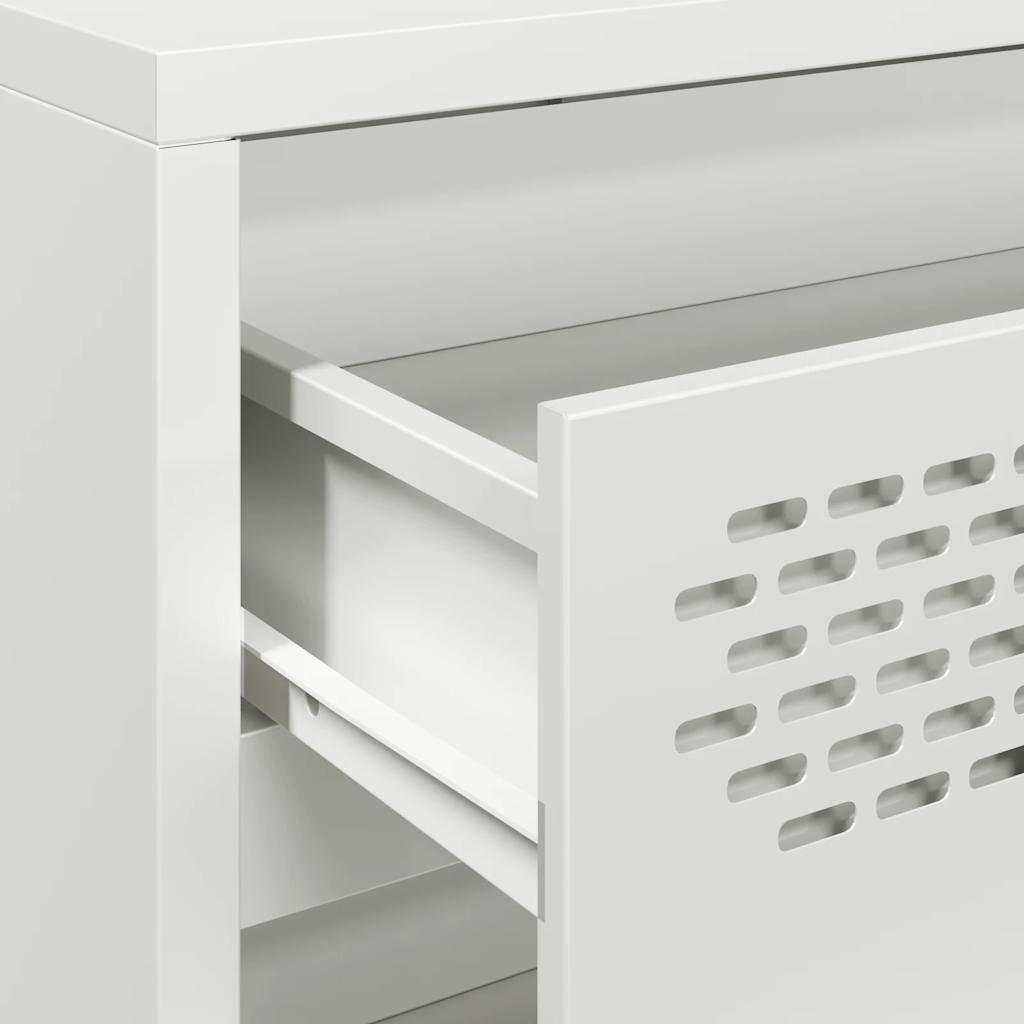 vidaXL Sideboard White 68x39x58,5 cm Cold-rolled Steel