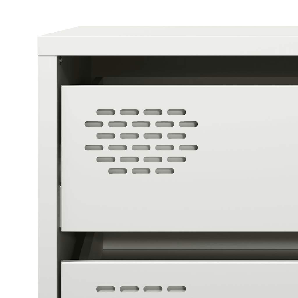 vidaXL Sideboard White 68x39x58,5 cm Cold-rolled Steel