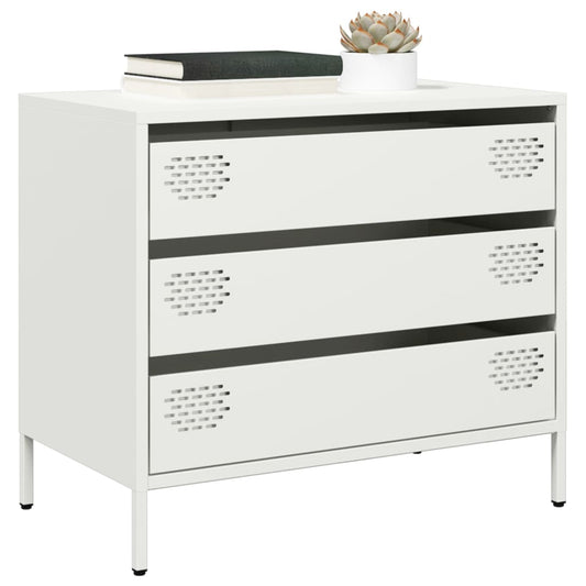 vidaXL Sideboard White 68x39x58,5 cm Cold-rolled Steel