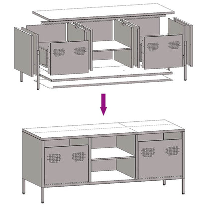 vidaXL TV Cabinet Pink 101.5x39x43.5 cm Cold-rolled Steel