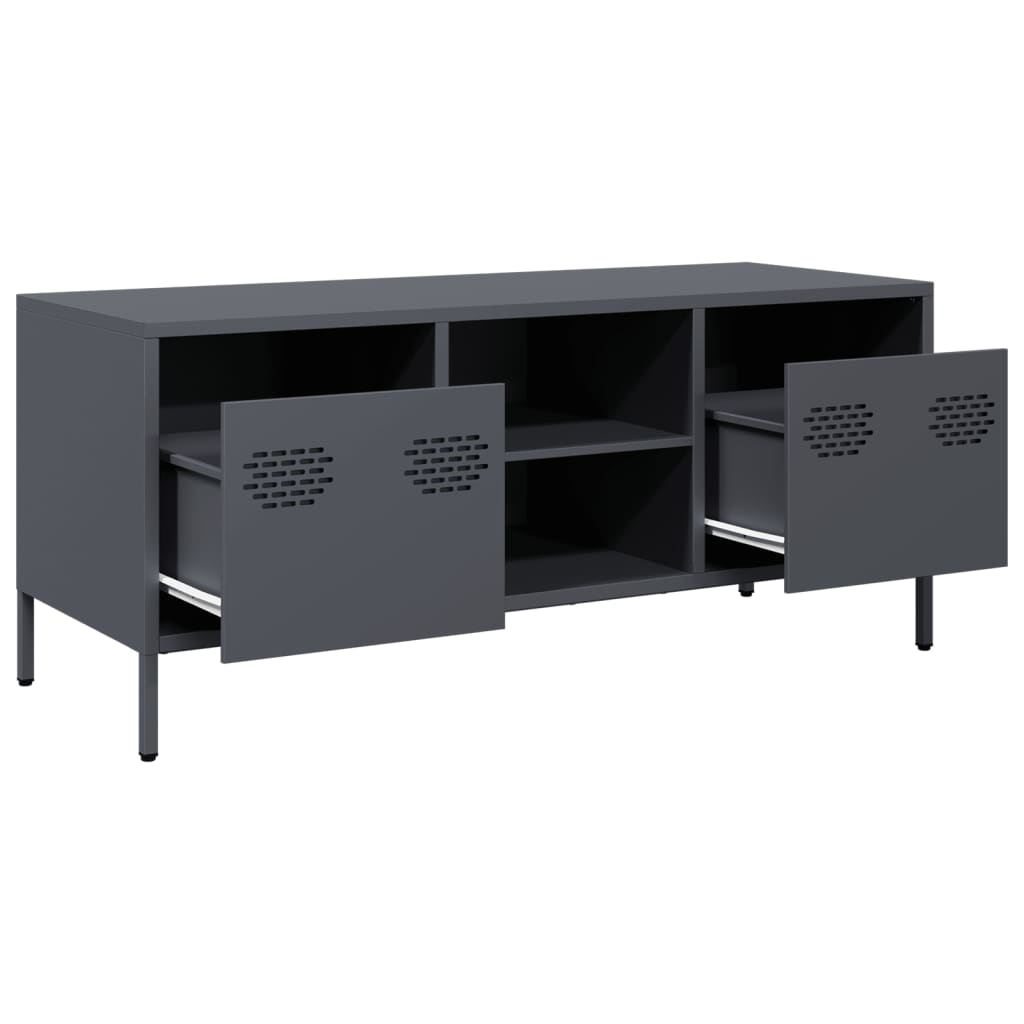 vidaXL TV Cabinet Anthracite 101.5x39x43.5 cm Cold-rolled Steel