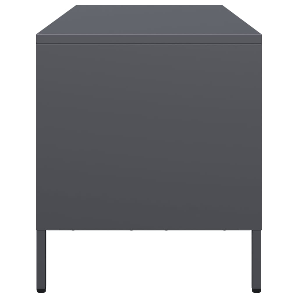vidaXL TV Cabinet Anthracite 101.5x39x43.5 cm Cold-rolled Steel