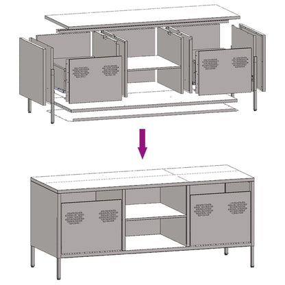 vidaXL TV Cabinet Anthracite 101.5x39x43.5 cm Cold-rolled Steel
