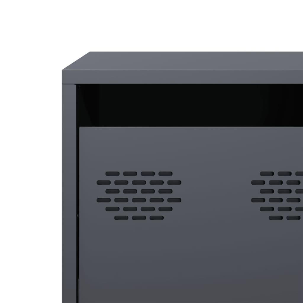 vidaXL TV Cabinet Anthracite 101.5x39x43.5 cm Cold-rolled Steel