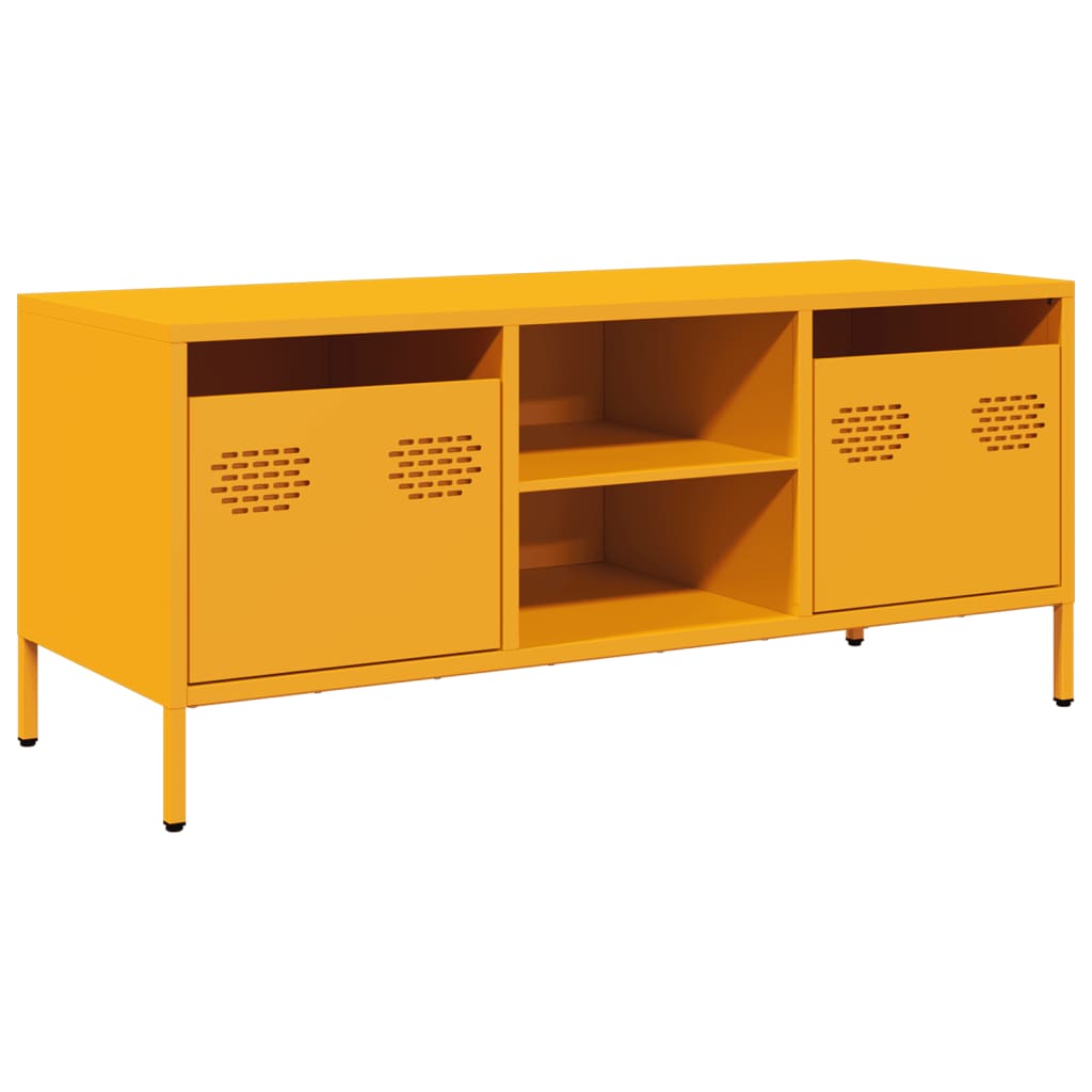 vidaXL TV Cabinet Mustard Yellow 101.5x39x43.5 cm Cold-rolled Steel