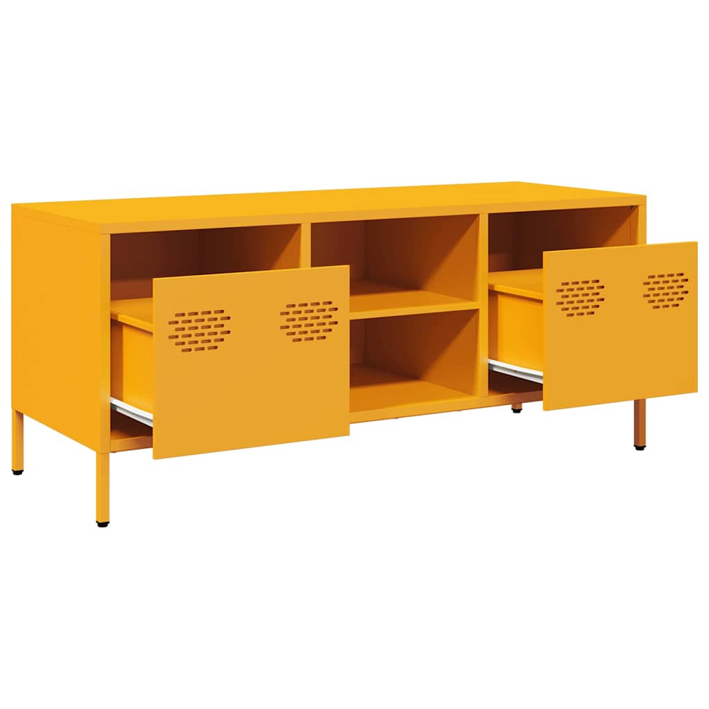 vidaXL TV Cabinet Mustard Yellow 101,5x39x43,5 cm Cold-rolled Steel