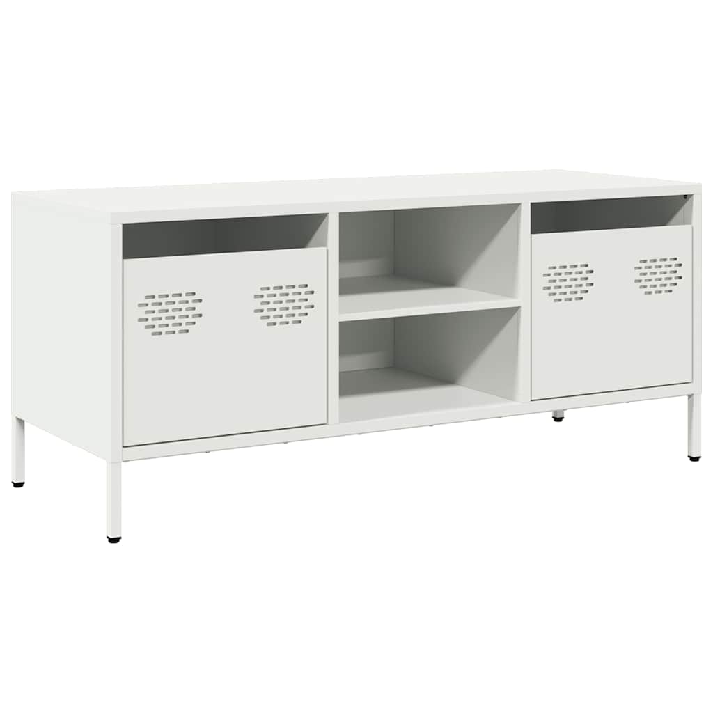 vidaXL TV Cabinet White 101.5x39x43.5 cm Cold-rolled Steel