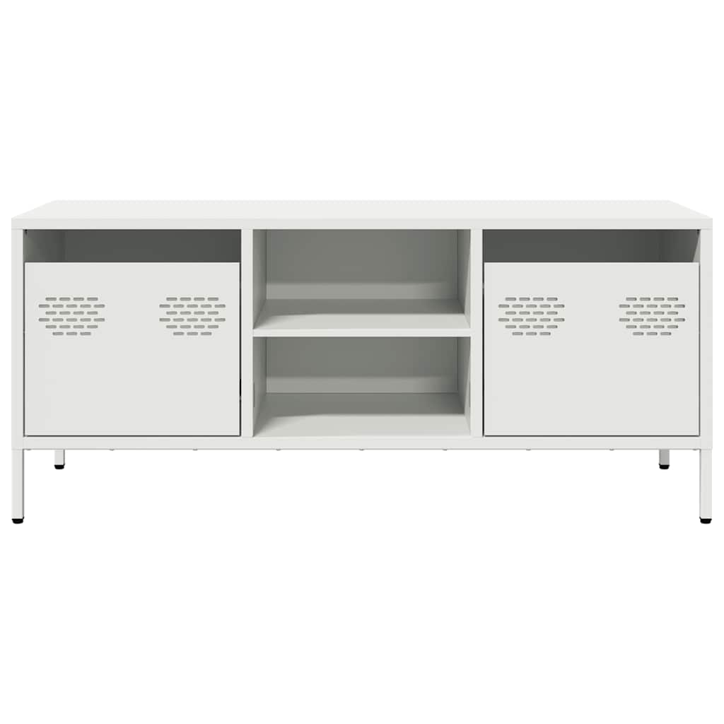 vidaXL TV Cabinet White 101.5x39x43.5 cm Cold-rolled Steel