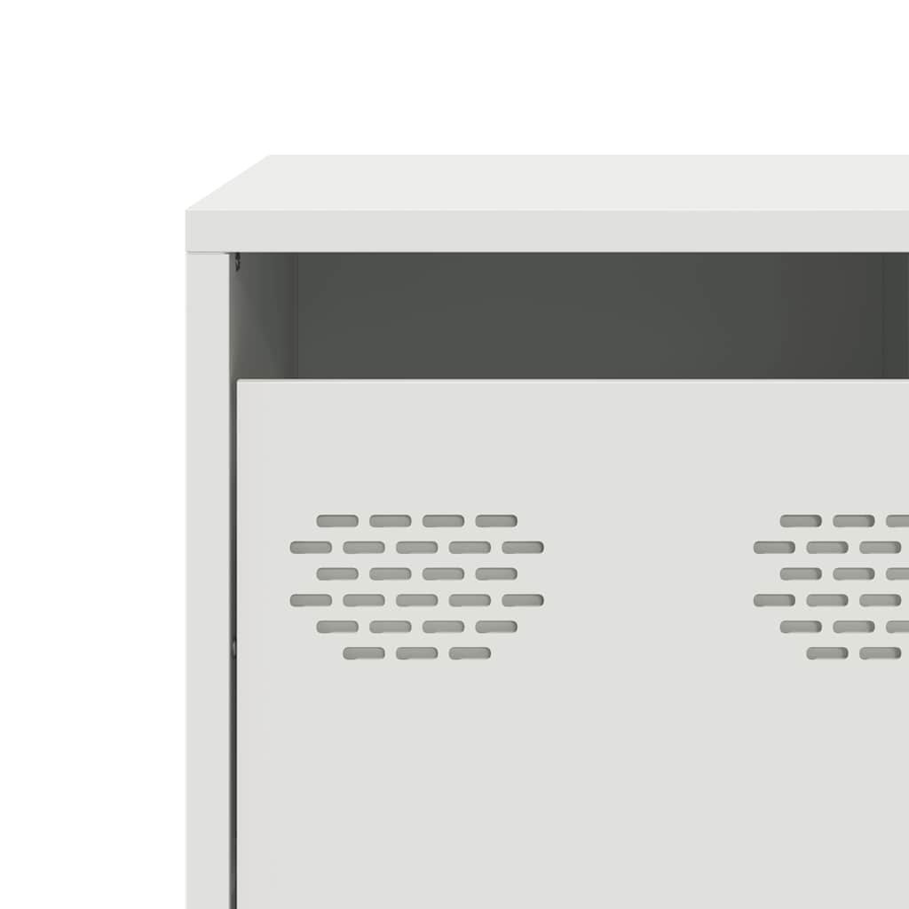 vidaXL TV Cabinet White 101.5x39x43.5 cm Cold-rolled Steel
