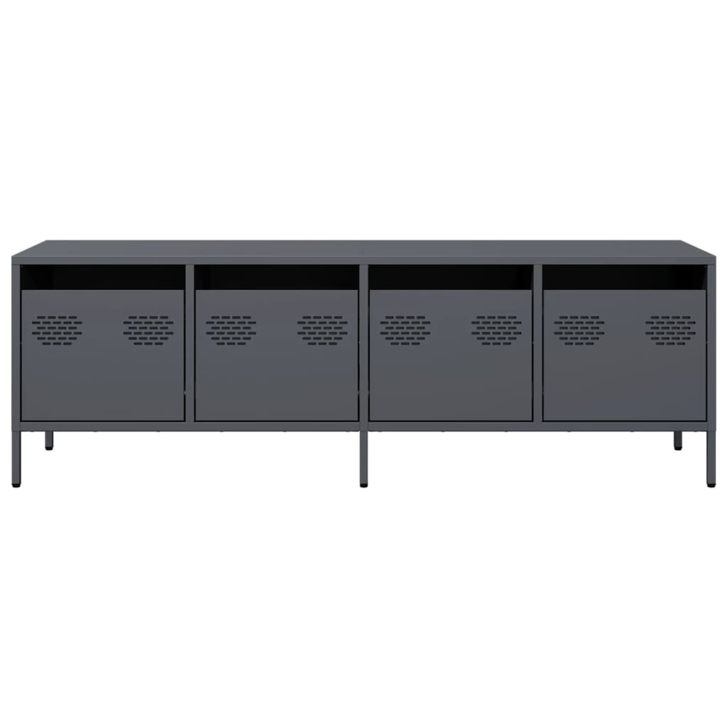 vidaXL TV Cabinet Anthracite 135x39x43.5 cm Cold-rolled Steel