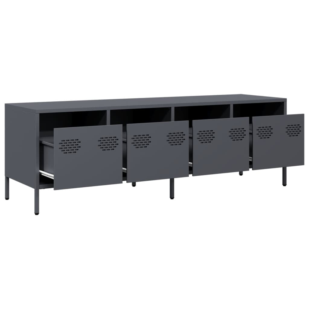 vidaXL TV Cabinet Anthracite 135x39x43.5 cm Cold-rolled Steel