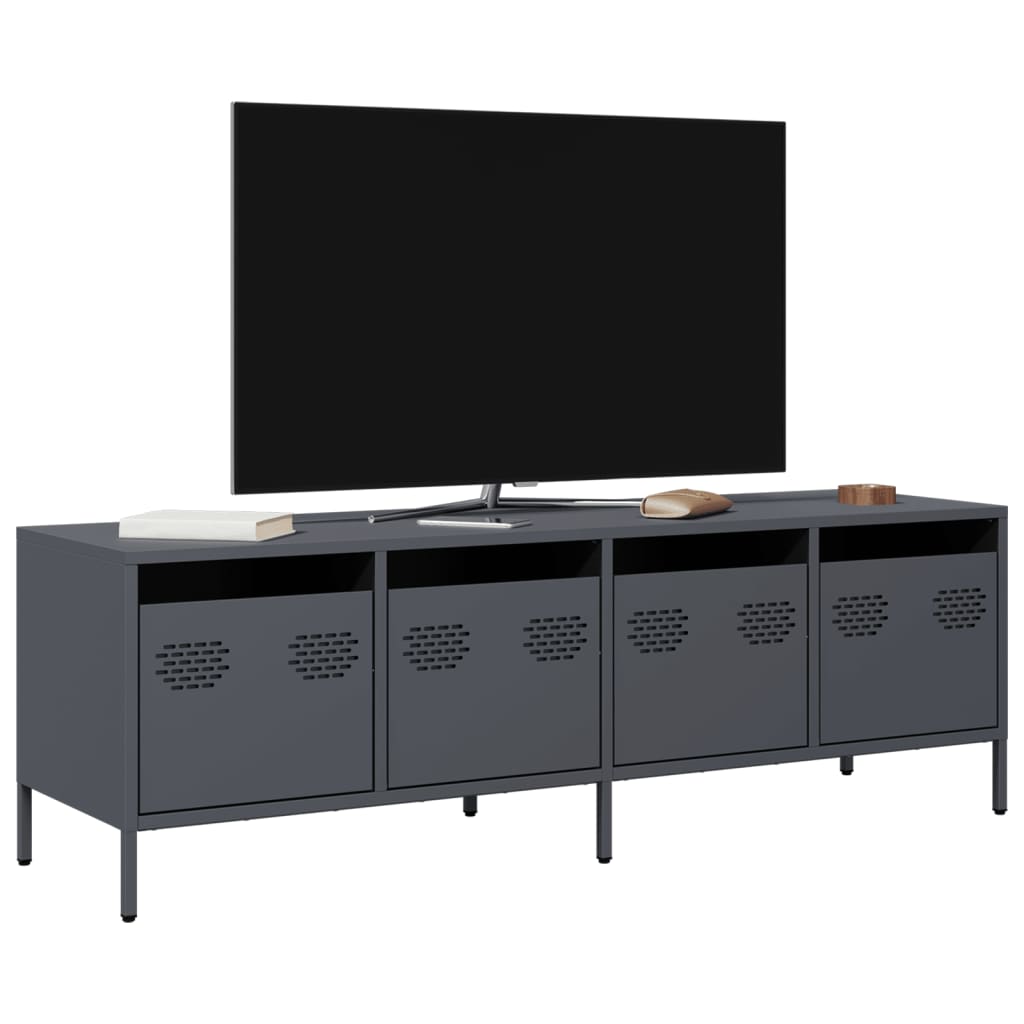 vidaXL TV Cabinet Anthracite 135x39x43.5 cm Cold-rolled Steel