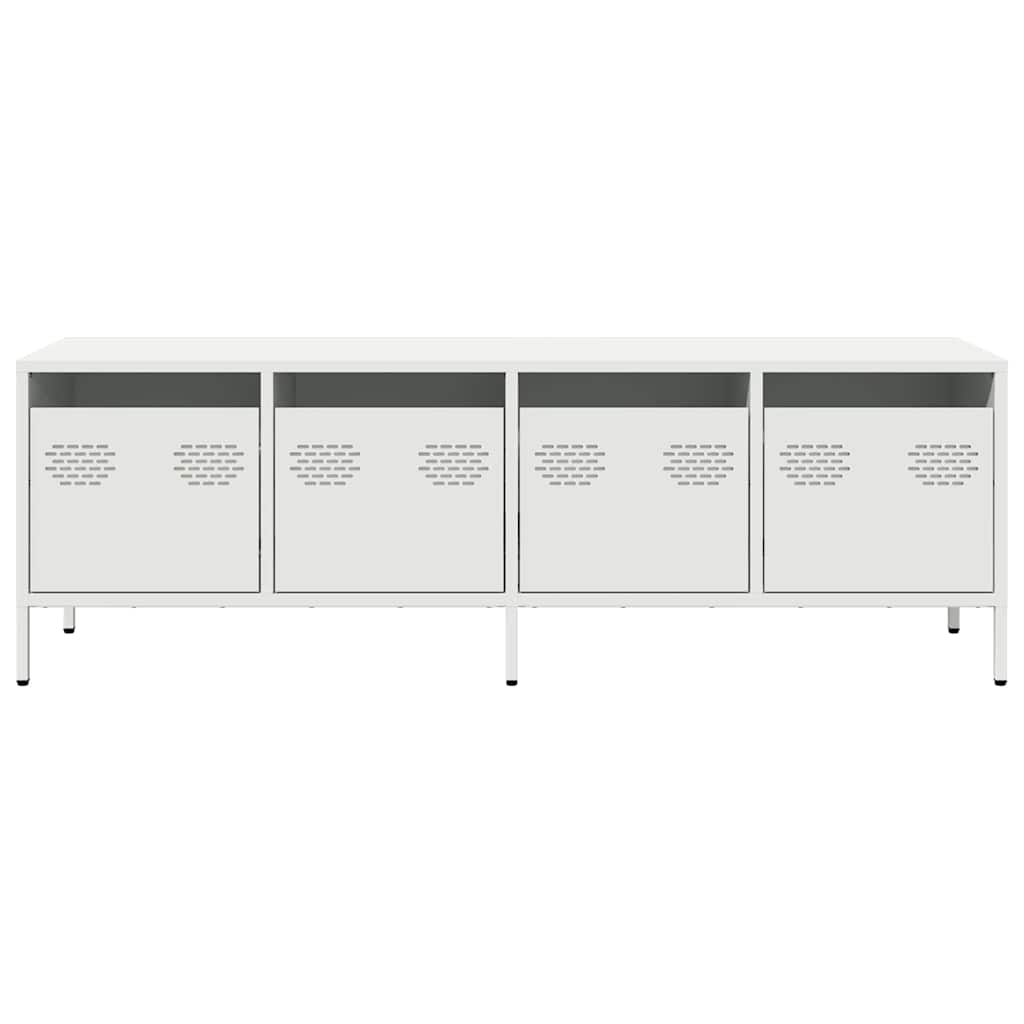vidaXL TV Cabinet White 135x39x43.5 cm Cold-rolled Steel