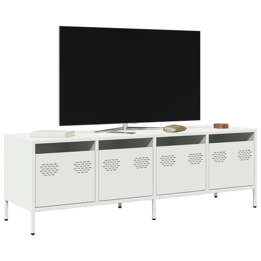 vidaXL TV Cabinet White 135x39x43.5 cm Cold-rolled Steel