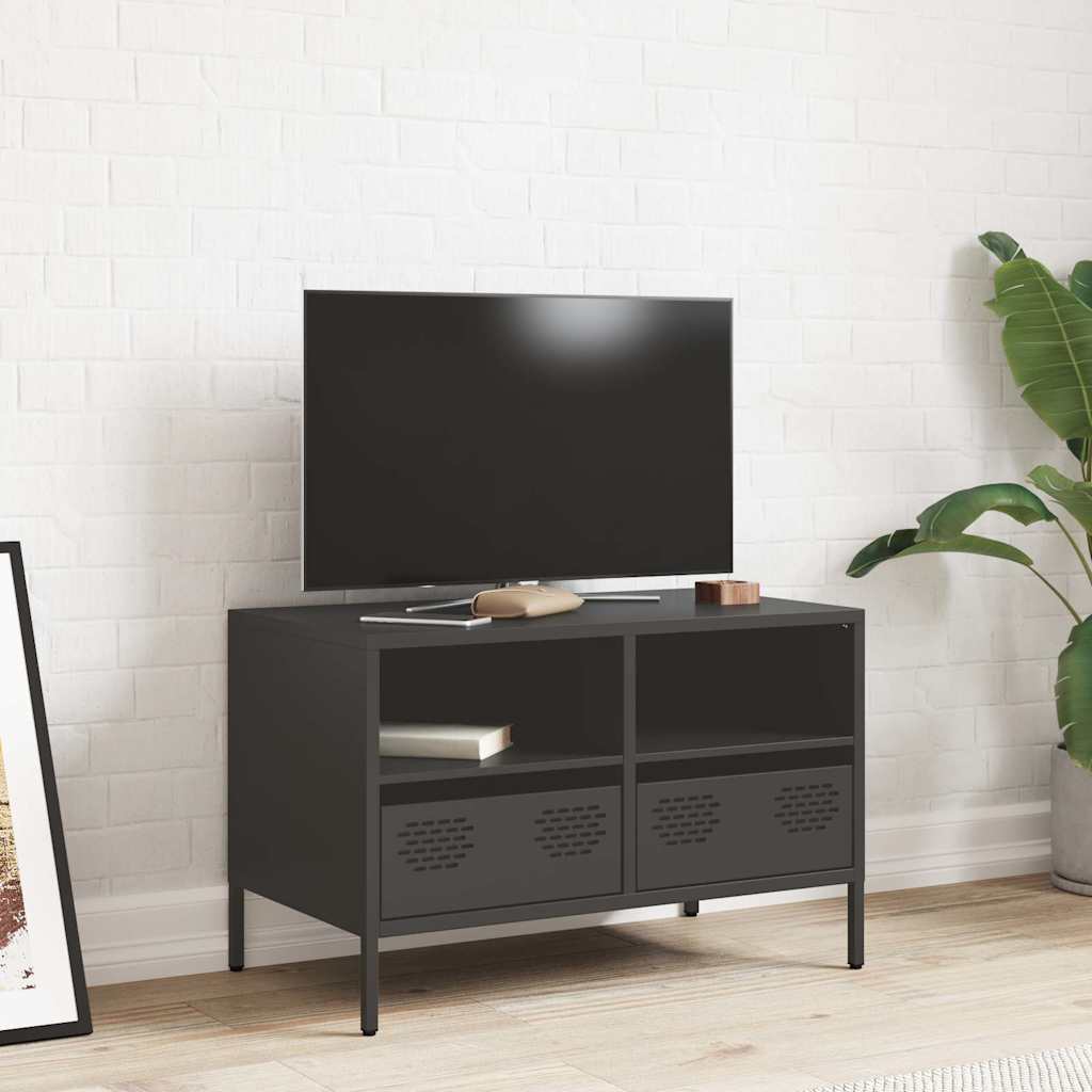 vidaXL TV Cabinet Black 68x39x43,5 cm Cold-rolled Steel