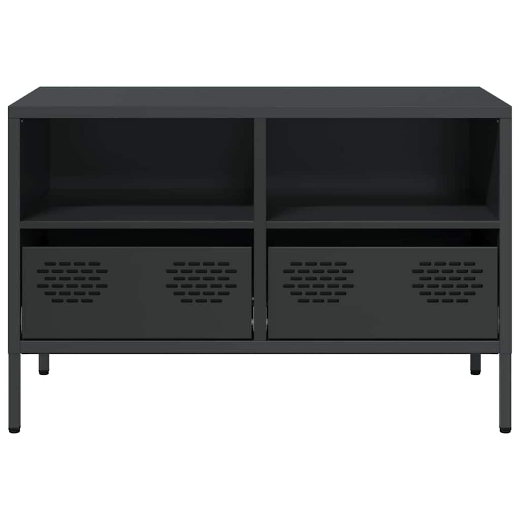 vidaXL TV Cabinet Black 68x39x43,5 cm Cold-rolled Steel