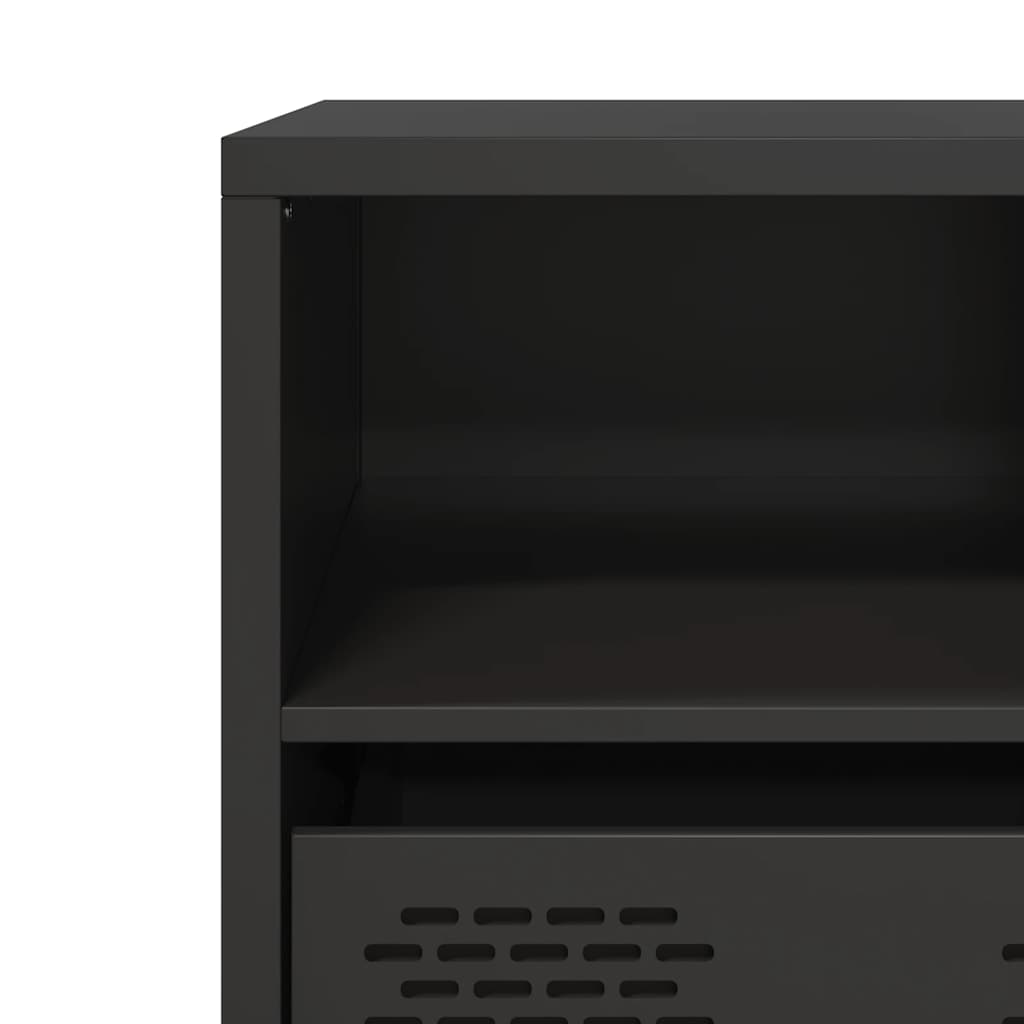 vidaXL TV Cabinet Black 68x39x43,5 cm Cold-rolled Steel