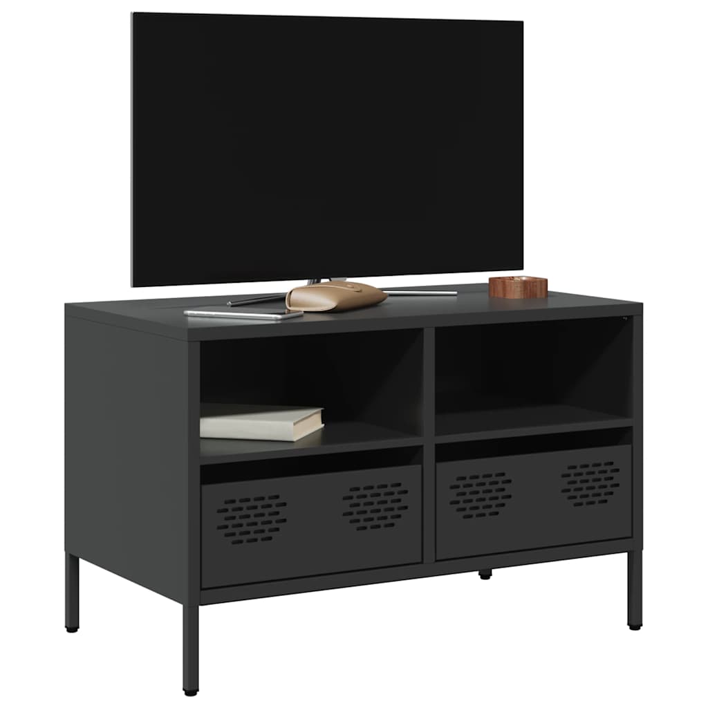 vidaXL TV Cabinet Black 68x39x43,5 cm Cold-rolled Steel