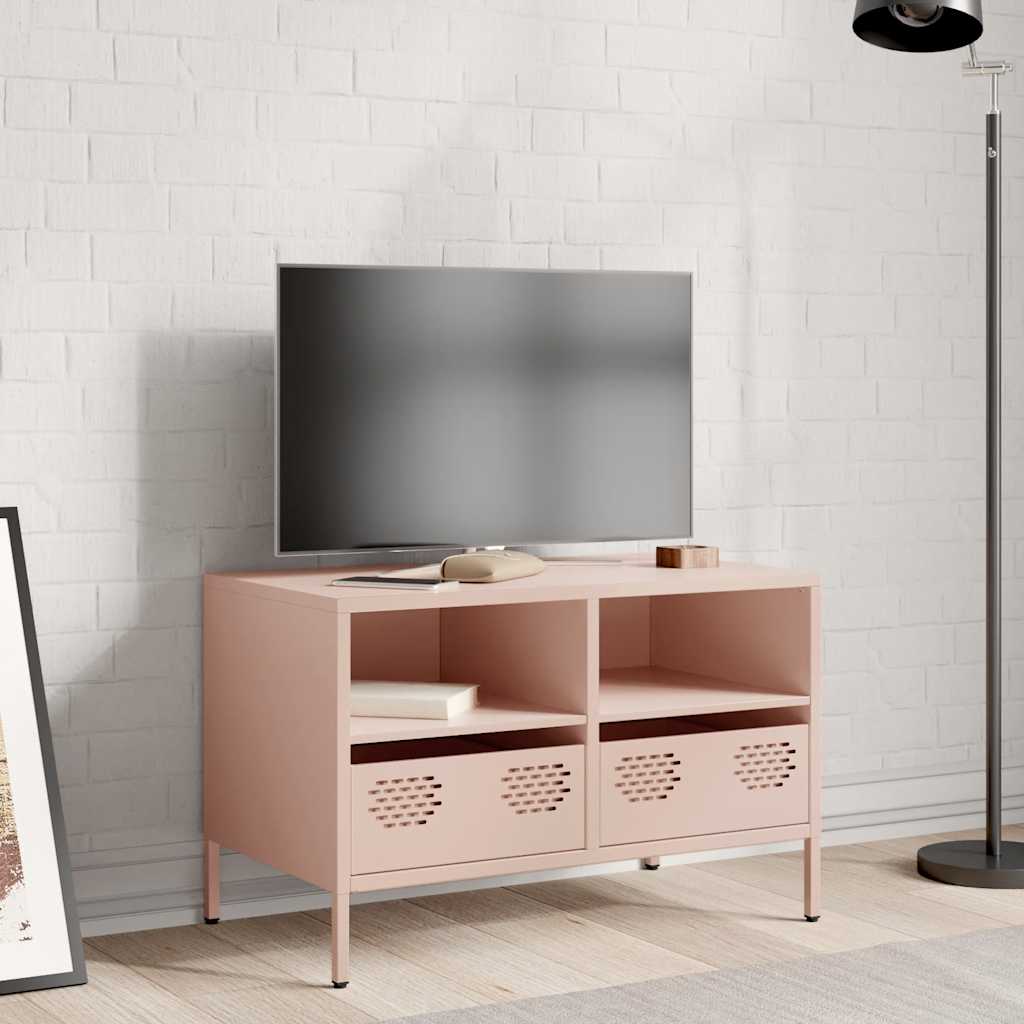 vidaXL TV Cabinet Pink 68x39x43.5 cm Cold-rolled Steel