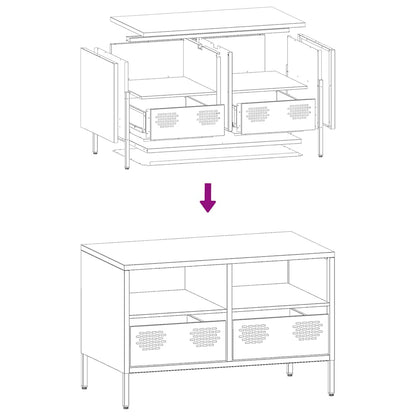 vidaXL TV Cabinet Pink 68x39x43.5 cm Cold-rolled Steel