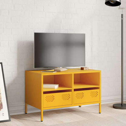 vidaXL TV Cabinet Mustard Yellow 68x39x43.5 cm Cold-rolled Steel